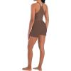 imageSunzel Free to Be Tank Crop Ribbed Tank Tops Seamless Racerback Camisoles No pad Camis Cropped Workout Gym YogaCarmine Brown2pcscrop