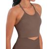 imageSunzel Free to Be Tank Crop Ribbed Tank Tops Seamless Racerback Camisoles No pad Camis Cropped Workout Gym YogaCarmine Brown2pcscrop