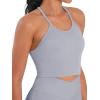 imageSunzel Free to Be Tank Crop Ribbed Tank Tops Seamless Racerback Camisoles No pad Camis Cropped Workout Gym YogaGrey Brown2pcscrop