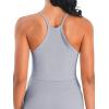 imageSunzel Free to Be Tank Crop Ribbed Tank Tops Seamless Racerback Camisoles No pad Camis Cropped Workout Gym YogaGrey Brown2pcscrop