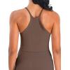 imageSunzel Free to Be Tank Crop Ribbed Tank Tops Seamless Racerback Camisoles No pad Camis Cropped Workout Gym YogaGrey Brown2pcscrop