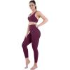 imageSunzel Sustainable Butt Lifting Leggings for Women High Waisted No Front Seam Tummy Control Booty Scrunch Workout Yoga PantsCherry Red