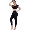 imageSunzel Sustainable High Waisted Butt Lifting Leggings with Pockets for Women No Front Seam Tummy Control Workout Yoga PantsBlack