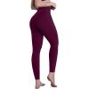 imageSunzel Sustainable High Waisted Butt Lifting Leggings with Pockets for Women No Front Seam Tummy Control Workout Yoga PantsCherry Red