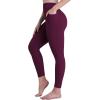 imageSunzel Sustainable High Waisted Butt Lifting Leggings with Pockets for Women No Front Seam Tummy Control Workout Yoga PantsCherry Red