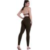 imageSunzel Sustainable High Waisted Butt Lifting Leggings with Pockets for Women No Front Seam Tummy Control Workout Yoga PantsSeal Brown