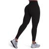 imageSunzel Womens Hidden Butt Lifting Leggings No Front Seam High Waist Yoga Pants with Tummy Control Workout Gym Running CasualBlack