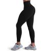 imageSunzel Womens Hidden Butt Lifting Leggings No Front Seam High Waist Yoga Pants with Tummy Control Workout Gym Running CasualBlack