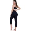 imageSustainable Butt Lifting Capri Leggings with Pockets for Women High Waisted No Front Seam Tummy Control Workout Yoga PantsBlack