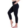 imageSustainable Butt Lifting Capri Leggings with Pockets for Women High Waisted No Front Seam Tummy Control Workout Yoga PantsBlack