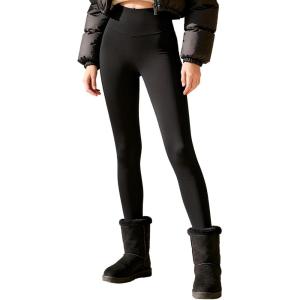imageSunzel Fleece Lined Leggings Women High Waisted Tummy Control Winter Warm Thermal Workout Yoga Pants Tights for Cold WeatherBlack