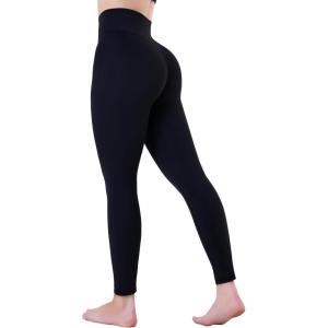 imageSunzel Sustainable Butt Lifting Leggings for Women High Waisted No Front Seam Tummy Control Booty Scrunch Workout Yoga PantsBlack