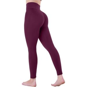 imageSunzel Sustainable Butt Lifting Leggings for Women High Waisted No Front Seam Tummy Control Booty Scrunch Workout Yoga PantsCherry Red
