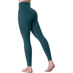 imageSunzel Sustainable Butt Lifting Leggings for Women High Waisted No Front Seam Tummy Control Booty Scrunch Workout Yoga PantsForest Green