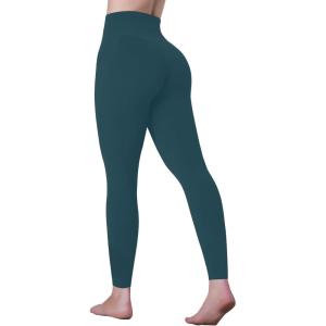imageSunzel Sustainable High Waisted Butt Lifting Leggings with Pockets for Women No Front Seam Tummy Control Workout Yoga PantsForest Green