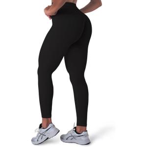 imageSunzel Womens Hidden Butt Lifting Leggings No Front Seam High Waist Yoga Pants with Tummy Control Workout Gym Running CasualBlack