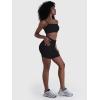 imageSunzel Fold Over Biker Shorts Women High Waisted No Front Seam Tummy Control Compression Workout Athletic Gym Yoga ShortsBlack