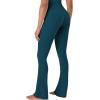 imageSunzel Hidden Butt Lifting Scrunch Flare Leggings for Women No Front Seam Crossover Tummy Control Mini Flared Yoga PantsForest Green