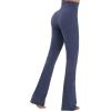 imageSunzel High Waisted Mini Flare Leggings for Women Workout Bootcut Flared Yoga Pants with Tummy Control for Casual GymDark Gray Blue
