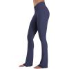imageSunzel Mini Flare Leggings for Women V Crossover Mid Rise Workout Flared Yoga Pants with Tummy Control and Wide LegAsh Blue