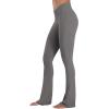 imageSunzel Mini Flare Leggings for Women V Crossover Mid Rise Workout Flared Yoga Pants with Tummy Control and Wide LegCharcoal Gray