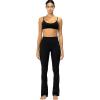 imageSunzel No Front Seam Mini Flare Leggings for Women Invisible Butt Scrunch Flared Yoga Pants with Tummy ControlBlack