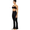 imageSunzel No Front Seam Mini Flare Leggings for Women Invisible Butt Scrunch Flared Yoga Pants with Tummy ControlBlack