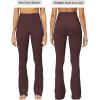 imageSunzel No Front Seam Mini Flare Leggings for Women Invisible Butt Scrunch Flared Yoga Pants with Tummy ControlHot Chocolate