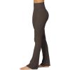 imageSunzel No Front Seam Mini Flare Leggings for Women Invisible Butt Scrunch Flared Yoga Pants with Tummy ControlSeal Brown
