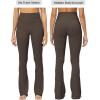 imageSunzel No Front Seam Mini Flare Leggings for Women Invisible Butt Scrunch Flared Yoga Pants with Tummy ControlSeal Brown