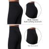 imageSunzel Sunlissia Hidden Butt Lifting Scrunch Workout Leggings for Women Crossover High Waist Yoga Pants with Tummy ControlBlack