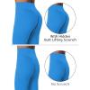 imageSunzel Sunlissia Hidden Butt Lifting Scrunch Workout Leggings for Women Crossover High Waist Yoga Pants with Tummy ControlClassic Blue