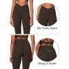 imageSunzel Sunlissia Hidden Butt Lifting Scrunch Workout Leggings for Women Crossover High Waist Yoga Pants with Tummy ControlSeal Brown