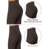 imageSunzel Sunlissia Hidden Butt Lifting Scrunch Workout Leggings for Women Crossover High Waist Yoga Pants with Tummy ControlSeal Brown