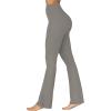 imageSunzel Sunzfly Split Hem Flare Leggings for Women High Waisted Casual Bootcut Flared Yoga Pants with Tummy ControlCharcoal Gray