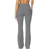 imageSunzel Sunzfly Womens Mini Flare Leggings with Pockets High Waisted Tummy Control Yoga Pants Bootcut Workout Gym CasualCharcoal Gray