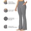 imageSunzel Sunzfly Womens Mini Flare Leggings with Pockets High Waisted Tummy Control Yoga Pants Bootcut Workout Gym CasualCharcoal Gray