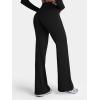 imageSunzel Women Hidden Butt Lift Flare Yoga Pants No Front Seam V Crossover High Waist Flare Leg Lounge Workout Flared LeggingsBlack