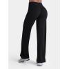 imageSunzel Womens Butt Lifting Wide Leg Yoga Pants High Waist Tummy Control No Front Seam Straight Leg Workout Gym BottomsBlack
