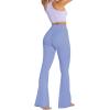 imageSunzel Womens Flare Leggings No Front Seam Flare Yoga Pants with Tummy Control Crossover High Waist  28quot  30quot  32quot  34quotLight Blue