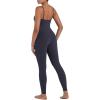 imageSunzel Workout Jumpsuits for Women Adjustable Spaghetti Strap Leggings Bodysuit Square Neck Sleeveless One Piece Yoga UnitardAsh Blue