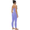 imageSunzel Workout Jumpsuits for Women Adjustable Spaghetti Strap Leggings Bodysuit Square Neck Sleeveless One Piece Yoga UnitardPeriwinkle