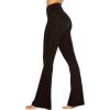 imageSunzel Fleece Lined Flare Leggings Women High Waisted Tummy Control Winter Warm Thermal Flared Yoga Pants for Cold WeatherDark Brown