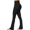 imageSunzel No Front Seam Mini Flare Leggings for Women Invisible Butt Scrunch Flared Yoga Pants with Tummy ControlBlack