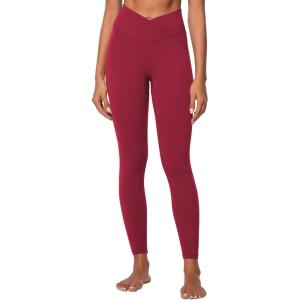 imageSunzel Sunlissia Hidden Butt Lifting Scrunch Workout Leggings for Women Crossover High Waist Yoga Pants with Tummy ControlScarlet Red