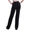 imageSunzel Wide Leg Pants for Women with Pockets High Waisted Straight Leg Jean Style Tummy Control Work Dress Casual Yoga PantsBlack