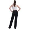 imageSunzel Wide Leg Pants for Women with Pockets High Waisted Straight Leg Jean Style Tummy Control Work Dress Casual Yoga PantsBlack