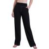 imageSunzel Wide Leg Pants for Women with Pockets High Waisted Straight Leg Jean Style Tummy Control Work Dress Casual Yoga PantsBlack