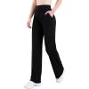 imageSunzel Womens High Waist Wide Leg Yoga Pants with Pockets Stretchy Loose Lounge Workout Casual Straight Leg PantsBlack