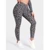 imageSunzel Butt Lifting Scrunch Leggings for Women with Pockets No Front Seam Crossover Workout Booty Yoga Pants Tummy ControlLeopard Charcoal Gray